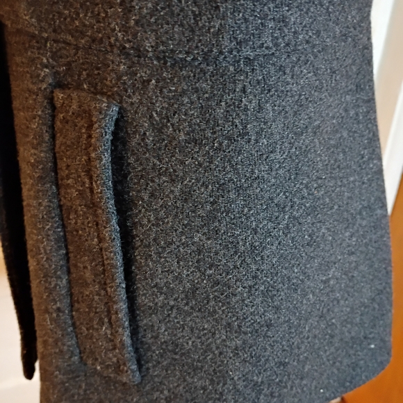 J Crew Women's Stadium Cloth Nello Gori Wool Peacoat Charcoal Gray Size M - Picture 5 of 11